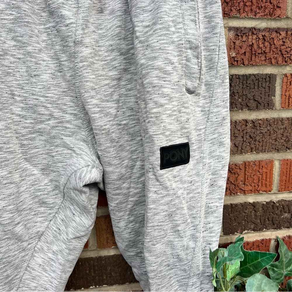 PONY Marled Light Gray Jogger Sweatpants - Picture 2 of 4